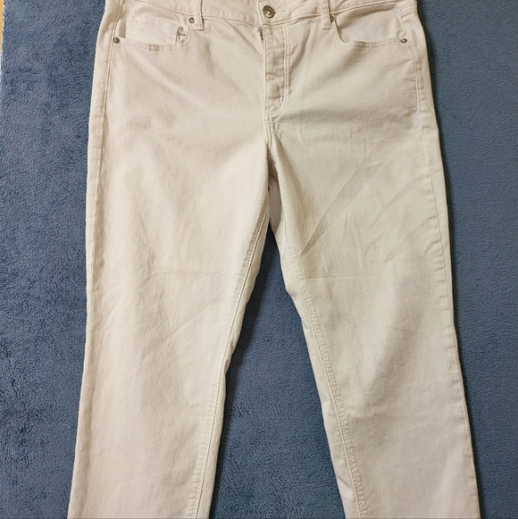 American Eagle Button Fly Jeans Women's 16 Short White Stretch - Picture 3 of 10